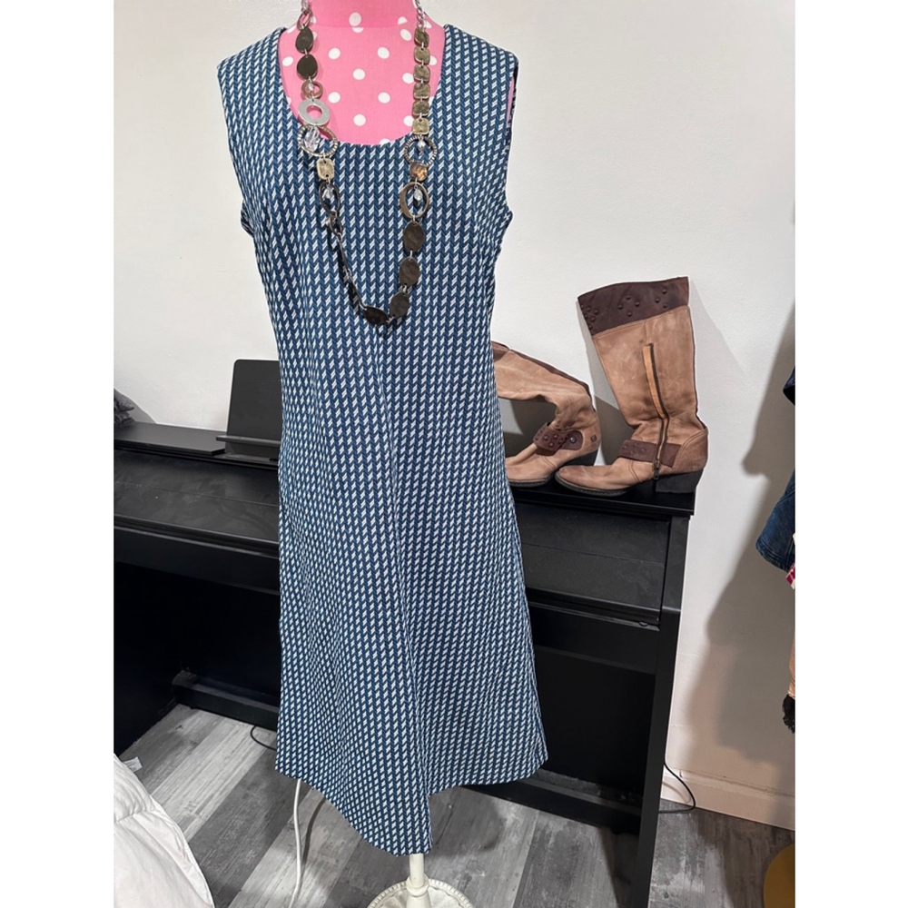 Women's Vintage Blue & White Dress Size L